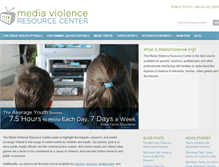 Tablet Screenshot of mediaviolence.org